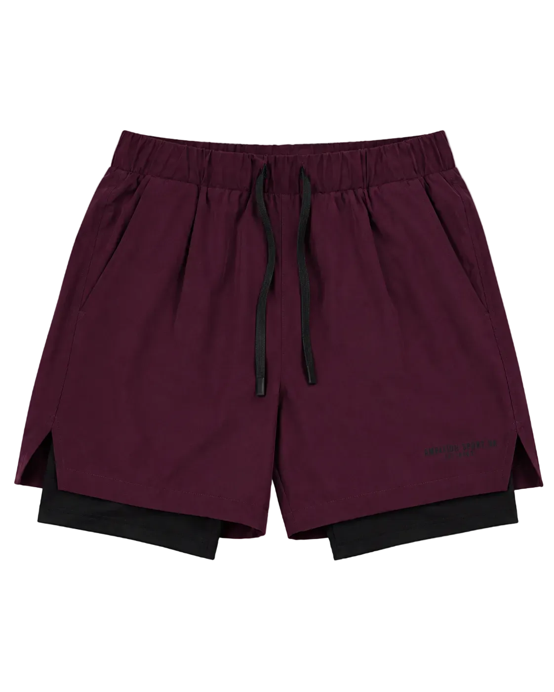 2-1 Impact Tech Shorts - Burgundy / Black