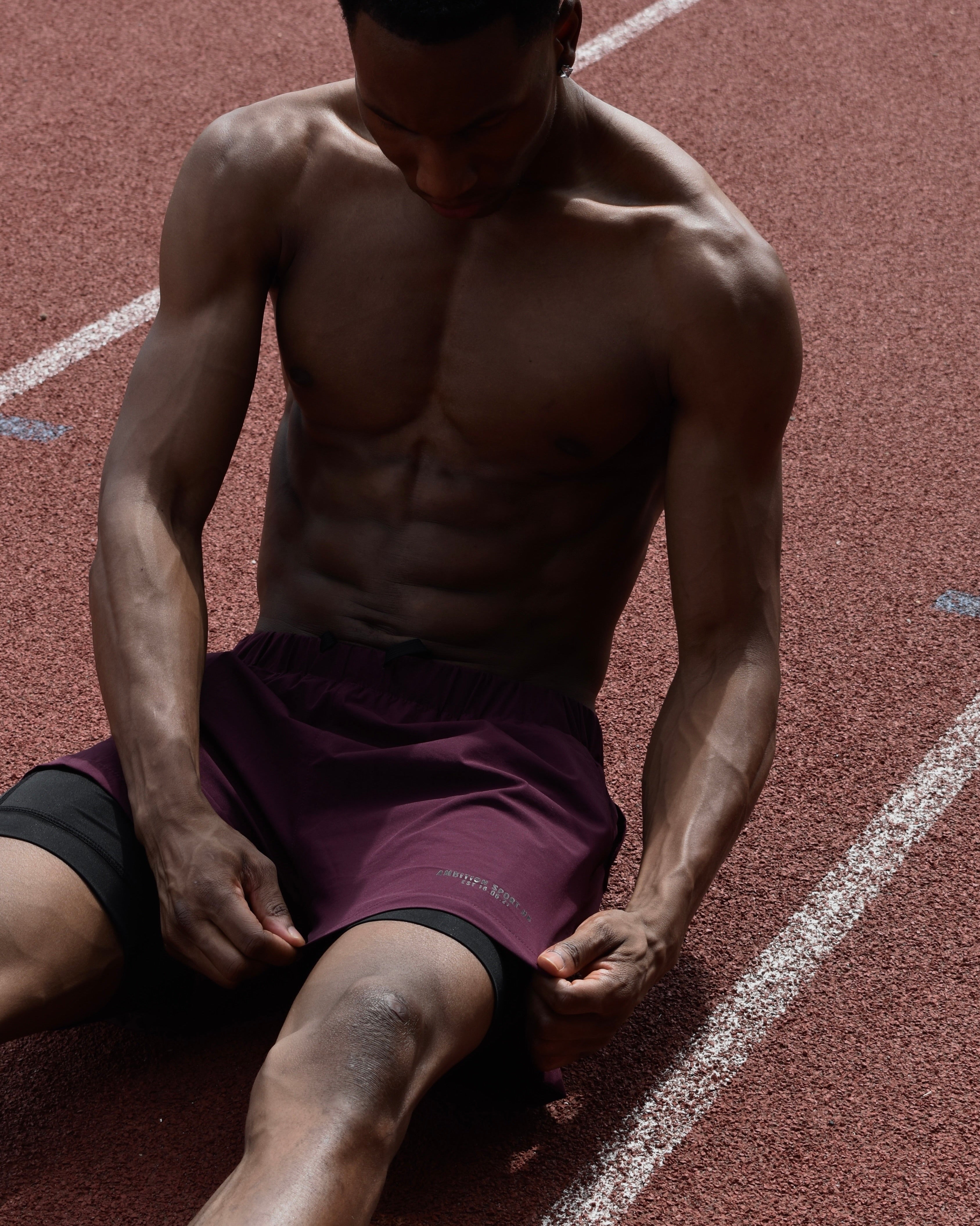 2-1 Impact Tech Shorts - Burgundy / Black