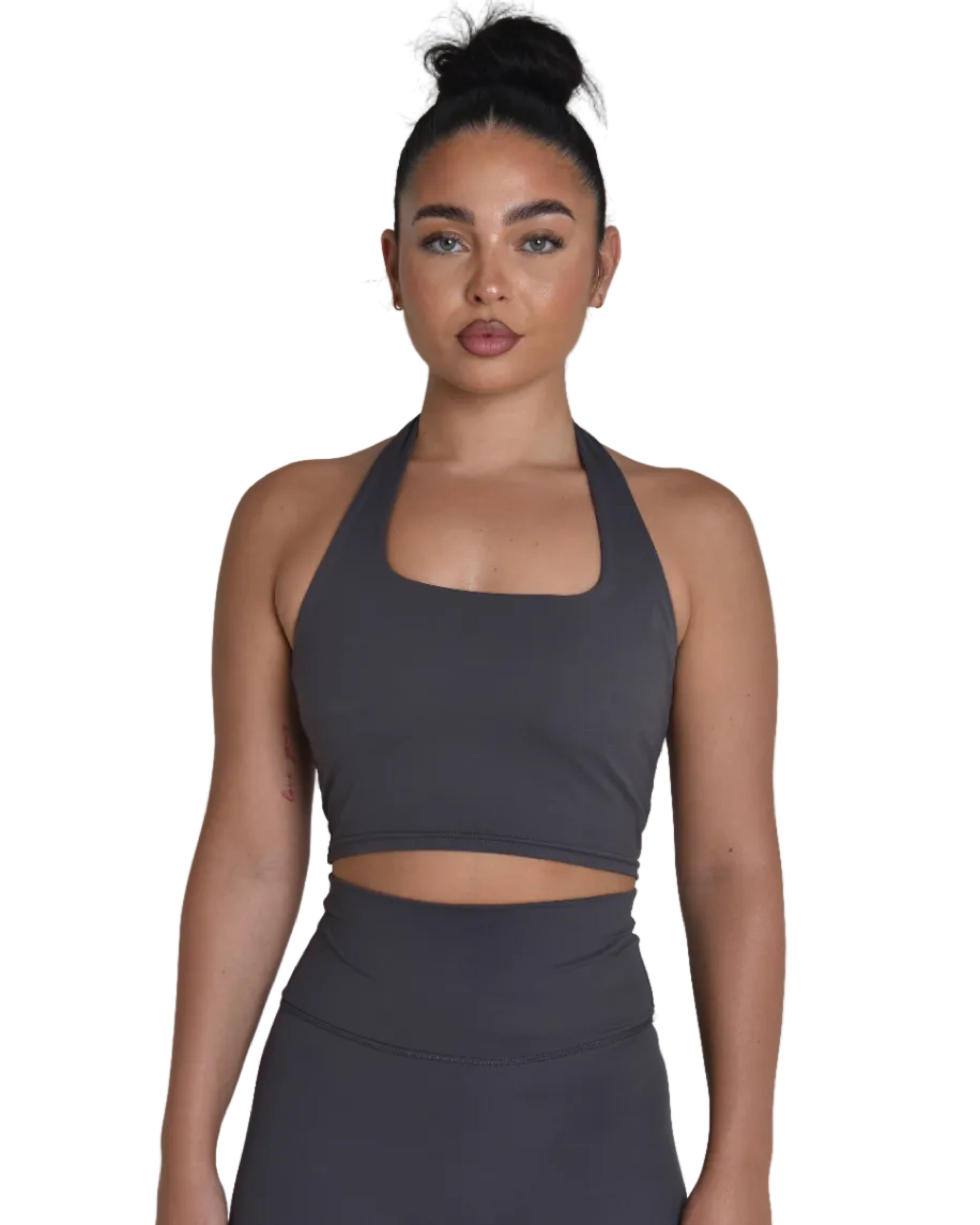 AeroFlex Halterneck Sports Bra - Shadow