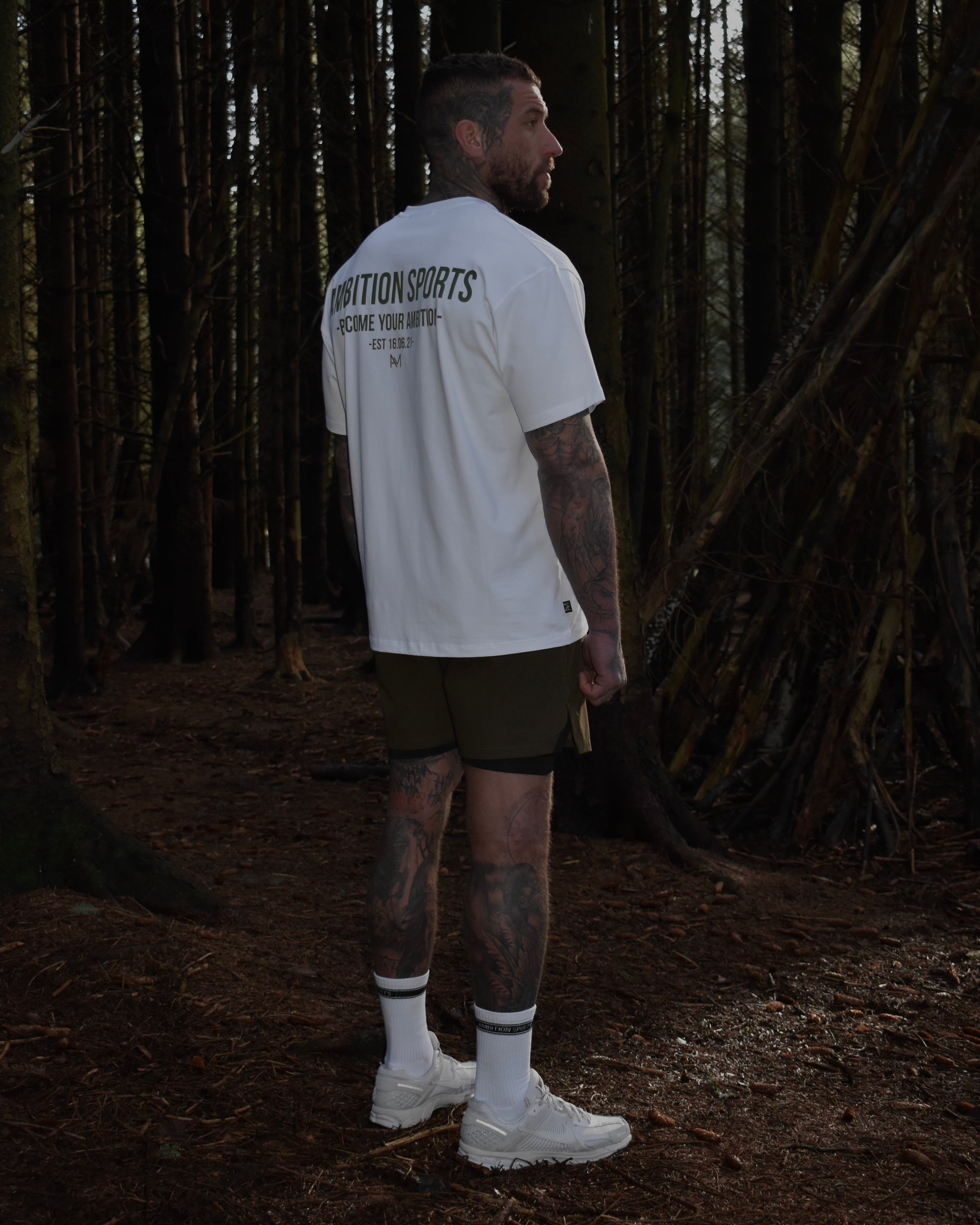 Evolve T-Shirt - Olive / White