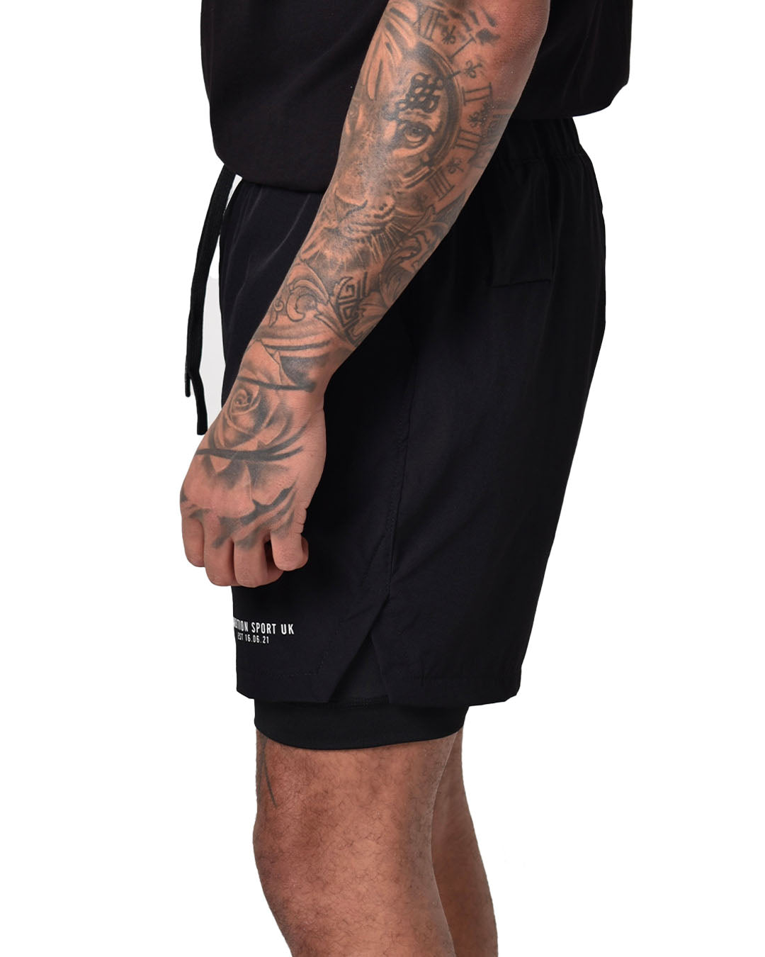 2-1 Impact Tech Shorts - Black / Black / White