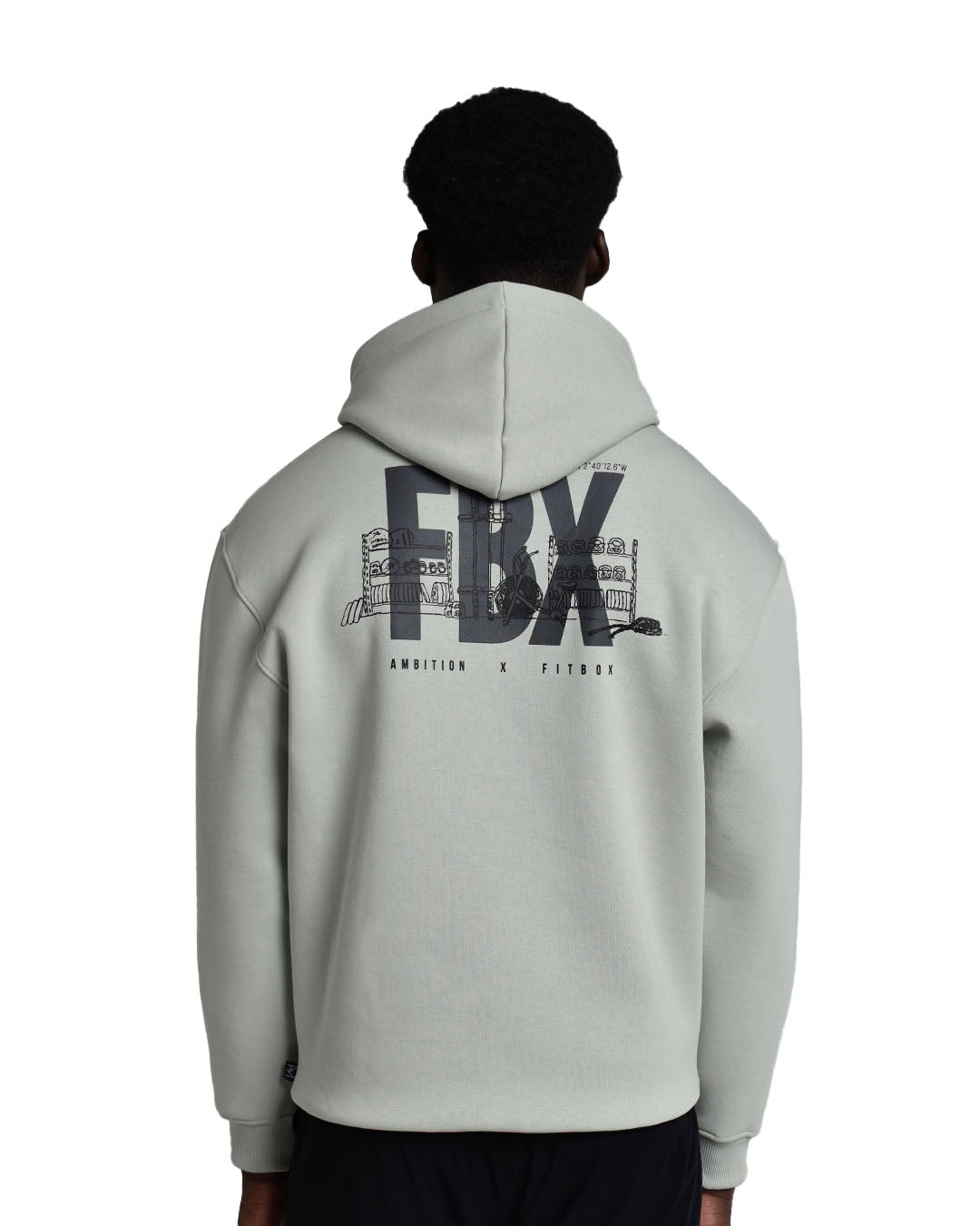 Ambition x Fitbox Hoodie - Ash Grey