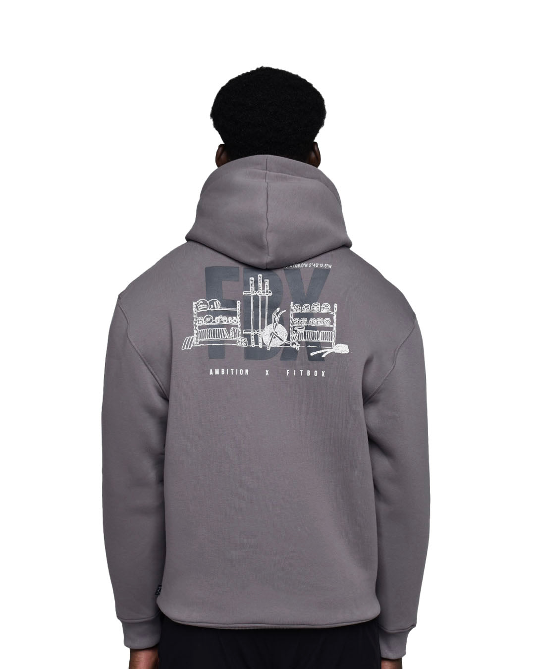 Ambition x Fitbox Hoodie - Slate Grey