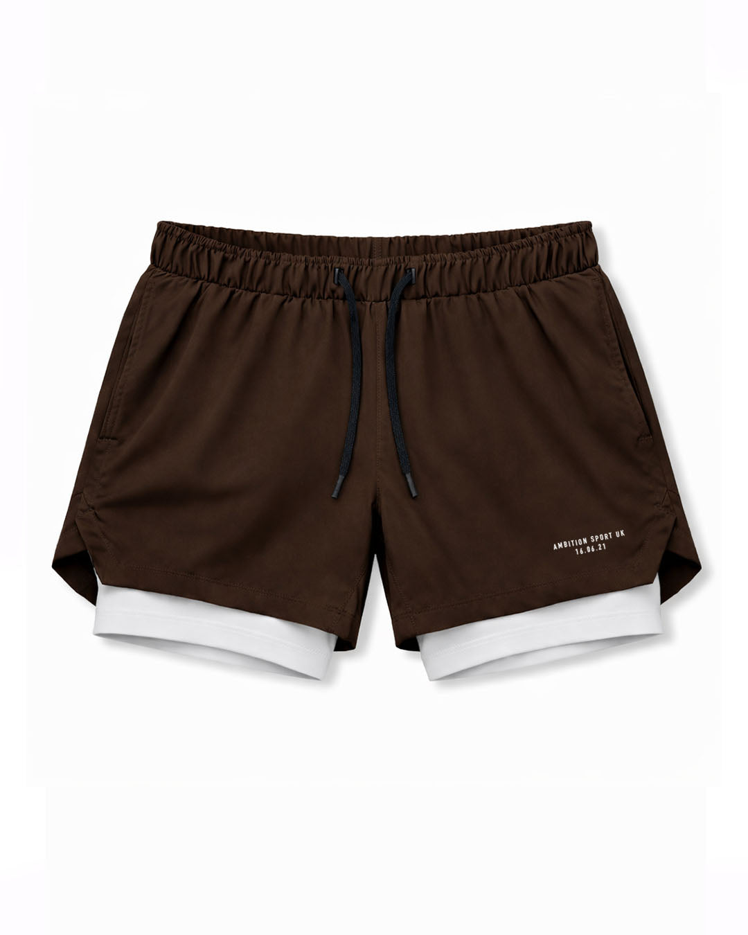 2-1 Impact Tech Shorts - Mocha / White / White