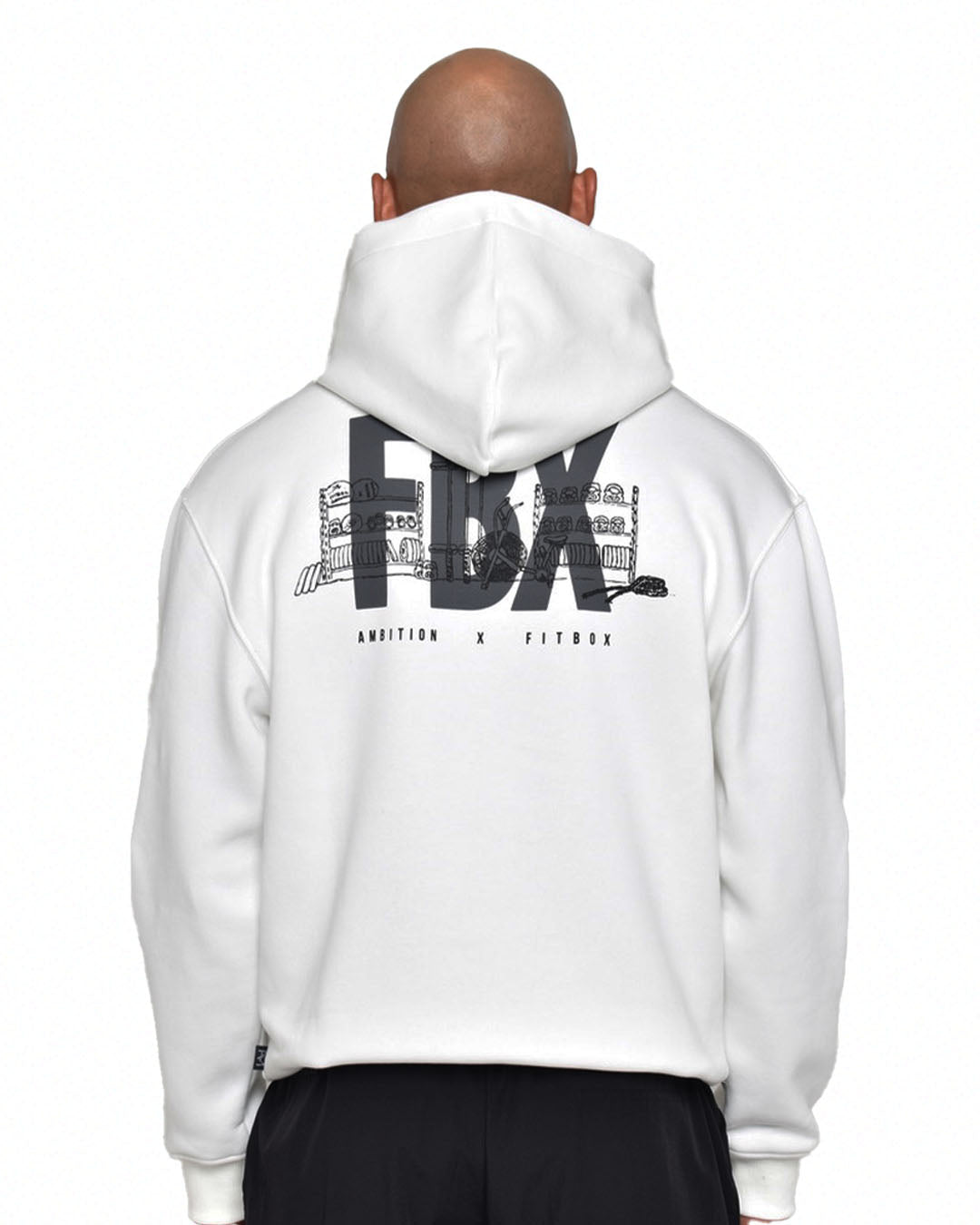 Ambition x Fitbox Hoodie - White Smoke