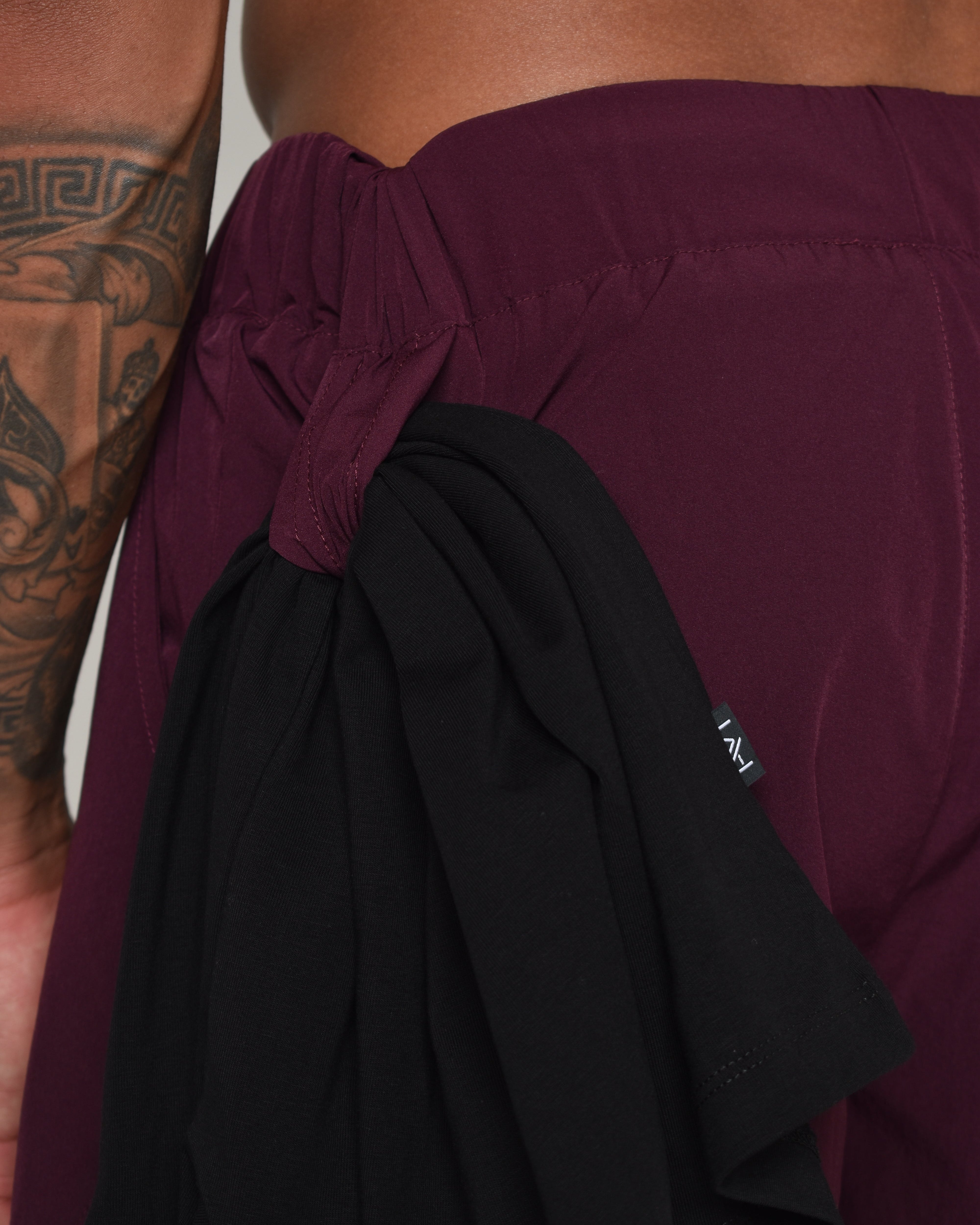 2-1 Impact Tech Shorts - Burgundy / Black