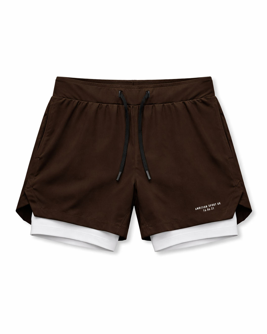 2-1 Impact Tech Shorts - Mocha / White / White