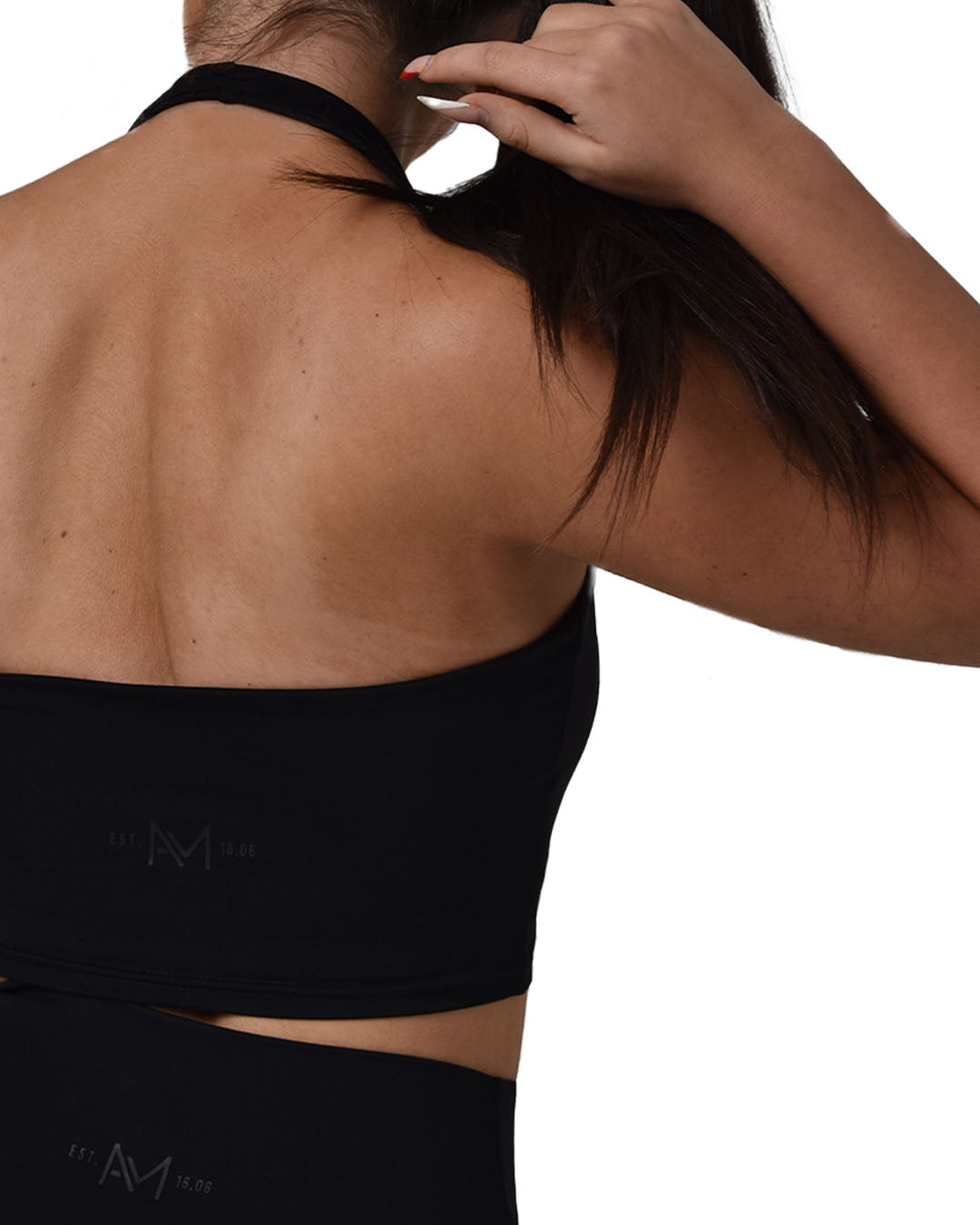 AeroFlex Halterneck Sports Bra - Black