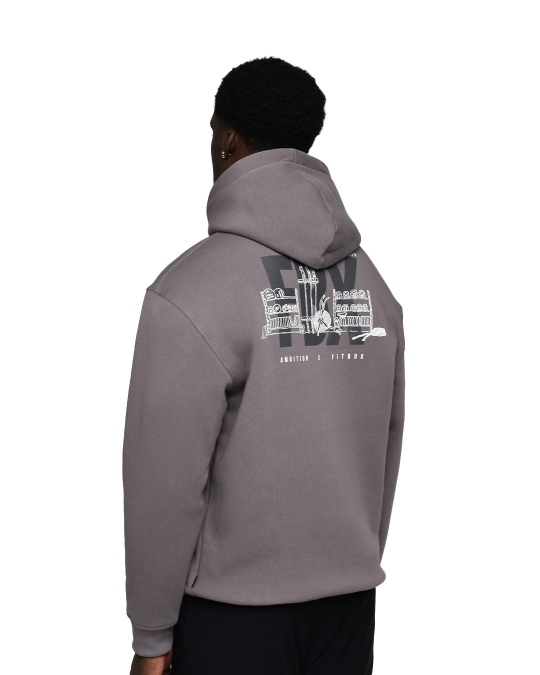 Ambition x Fitbox Hoodie - Slate Grey
