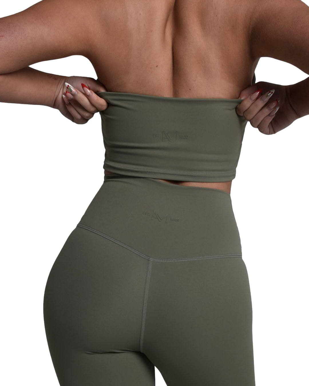 AeroFlex Halterneck Sports Bra - Sage