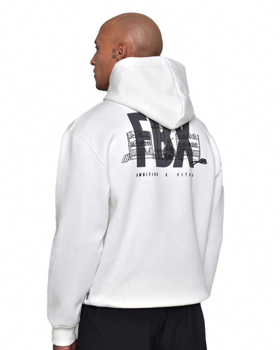 Ambition x Fitbox Hoodie - White Smoke